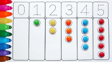 숫자세기 | 그림자 점선을 따라서 숫자 0부터 10까지 따라 쓰기 | 숫자만큼 초콜릿 놓기| 숫자배우기