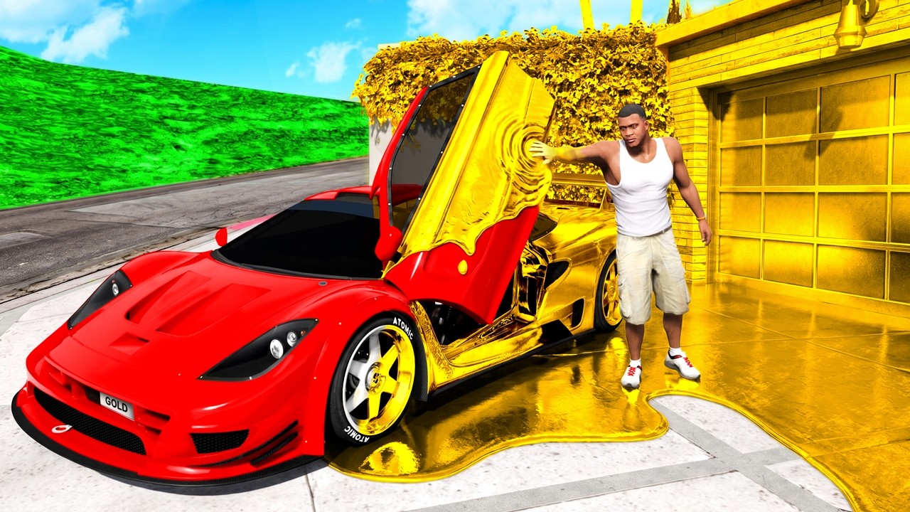 GTA 5 but EVERYTHING I Touch Turns GOLD!