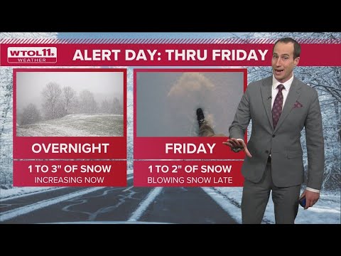 Snowfall continues into ALERT DAY Friday | WTOL 11 Weather - YouTube