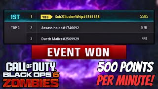 How To *EASILY WIN* the NEW BO6 Zombies Leaderboard Event!! (500 Points PER MINUTE)