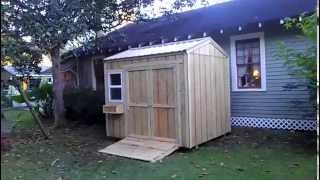 8x12 Gable Shed - Shed Plans - Stout Sheds LLC 8x12 Gable Shed with Metal Roof, Double Barn Doors, Window, Ramp and Planter Box. http://www.stoutsheds.com/shedplans http://