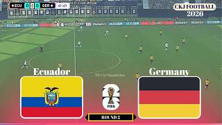 🔴Ecuador vs Germany | INTENSE World Cup 2026 round 3 football Battle | Pes 21 Simulation