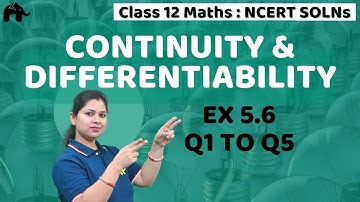 Continuity and Differentiability Class 12 Maths | NCERT Chapter 5 Exercise 5.6 Questions 1-5