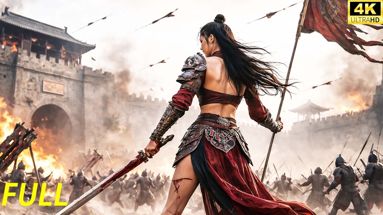 【2026爆燃武俠片】柔弱美女竟是惡魔將軍，以身誘敵，以一己之力橫掃數萬敵軍！#drama #功夫 #武打