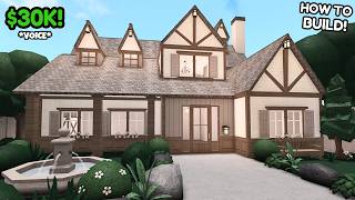30k Rustic Bloxburg House Build: 2 Story Tutorial *WITH VOICE*