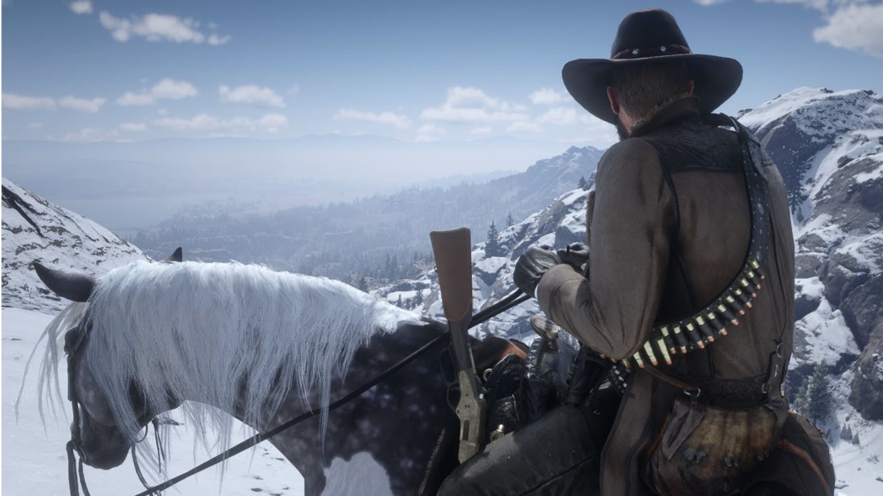 Snowy Horse Ride to Mount Hagen Red Dead Redemption 2 Ambience RDR2