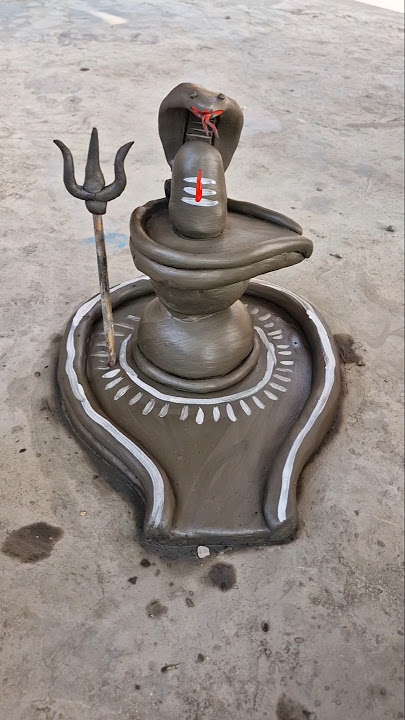 New design shivling making🙏new mahadev status🪷viral mahadev song💖new status🖌mitti shivling making
