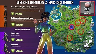 ALL WEEK 6 CHALLENGES! Full Guide for Legendary & Epic Quests NEW Inflate-A-Bull [Fortnite Season 7]