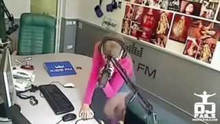 DJ Fail - Radio DJ falls off chair whilst on air