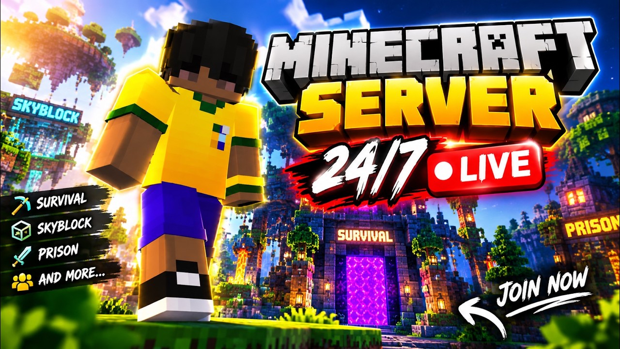 MINECRAFT BEST SERVER TO GRIND #MINECRAFT LIVE 🔴 - YouTube
