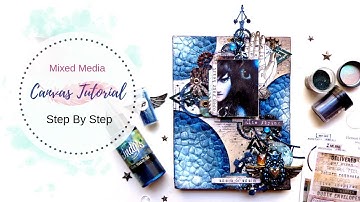 Mixed Media #Canvas "Open your Heart" for 7dots Studios