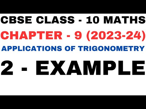 Example 2 l Chapter 9 Applications of Trigonometry l example2 l Class10th Maths l NEW NCERT 2023-24