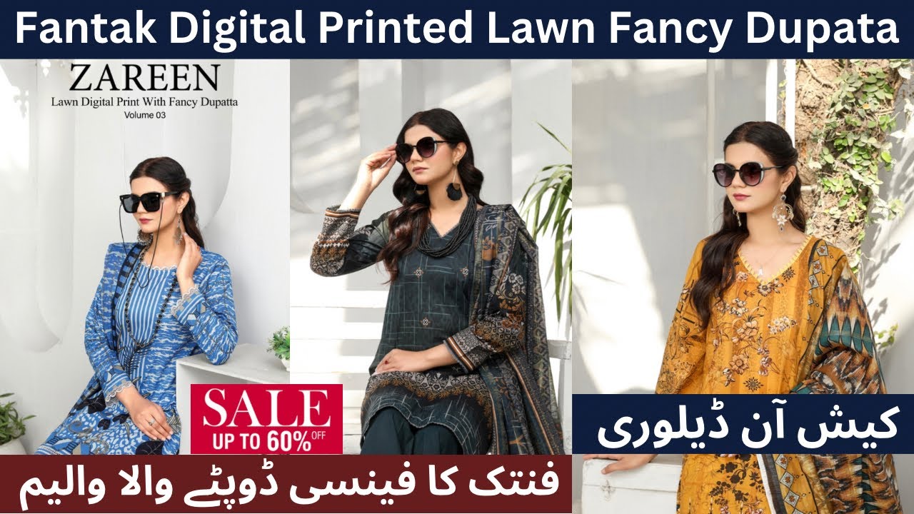 Zareen By Fantak Digital Printed Lawn Coll 2023 | UPTO 49% OFF | Cash On Deliverey