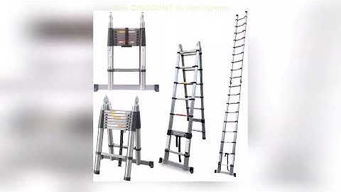 A must-have product! 5M Telescopic Straight Ladder A-Frame Sturdy Stainless Steel Folding Ladder 1