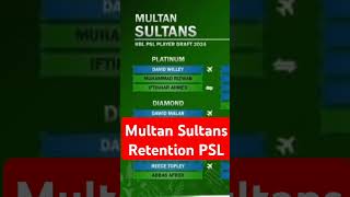 Multan Sultans Players Retentions PSL 10 | PSL 10 Draft | PSL Retentions | PSL 10 Foreign Players
