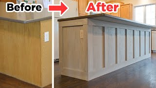How to: Remodel/Update Cheap Builder Grade Kitchen Island  DIY Makeover Renovation