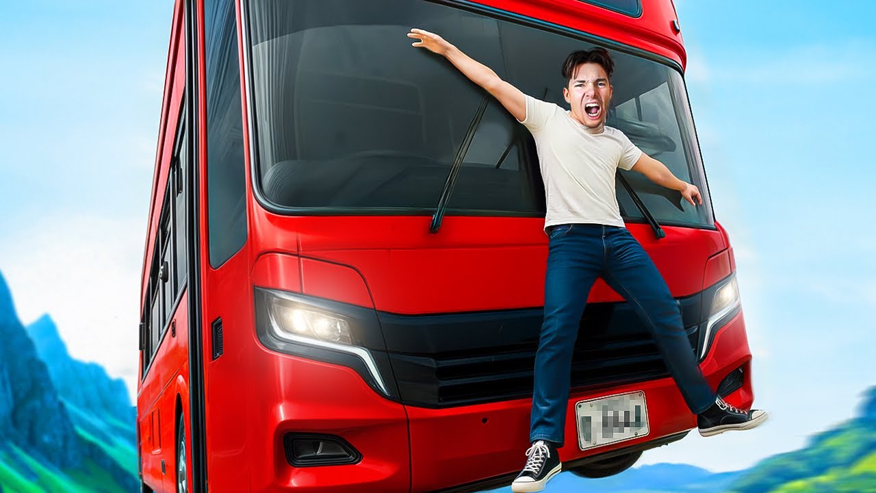 ЦЕЛЫЙ ДЕНЬ В ДВУХЭТАЖНОМ АВТОБУСЕ!