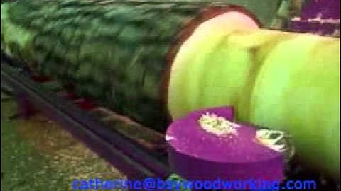 log lathe _Log cylindrical turning machine