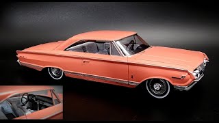 1964 Mercury Marauder 427 Hardtop 3n1 1/25 Scale Model Kit Build How To Interior Chrome Trim AMT