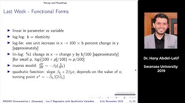 Lecture 7: Regression With Qualitative Variables