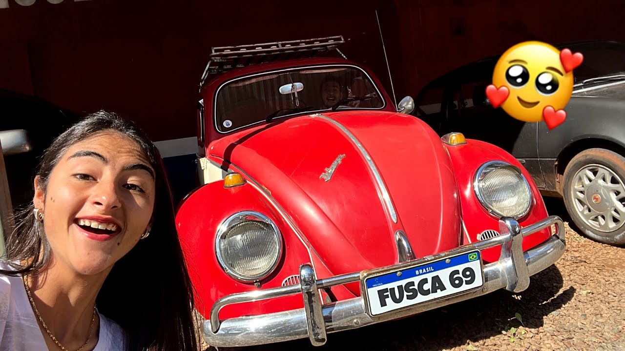 EXPERIMENTEI UM FUSCA VERMELHO 😍 !!!
