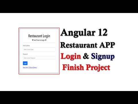 ? Angular12 Restaurant Login and signup with JSON server, Angular login and register finish projects
