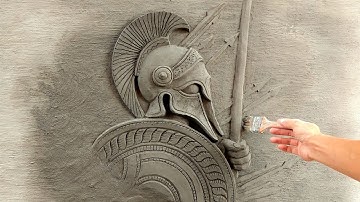 He is very skillful - Made a bas-relief of a Roman warrior - Very vivid