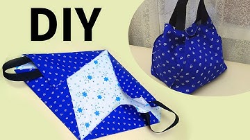 How to make a cute bag from a rectangular piece of cloth  Easy Sewing Tutorial