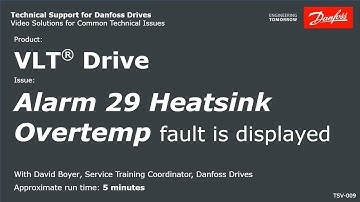 VLT® Drives: Alarm 29 Heatsink Overtemp fault is displayed