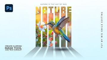 Edit Image with Create Clipping Mask Tool & Text Overlay in Photoshop! #bigsmileediting