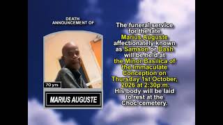 Marius Auguste ~ Short Obituary