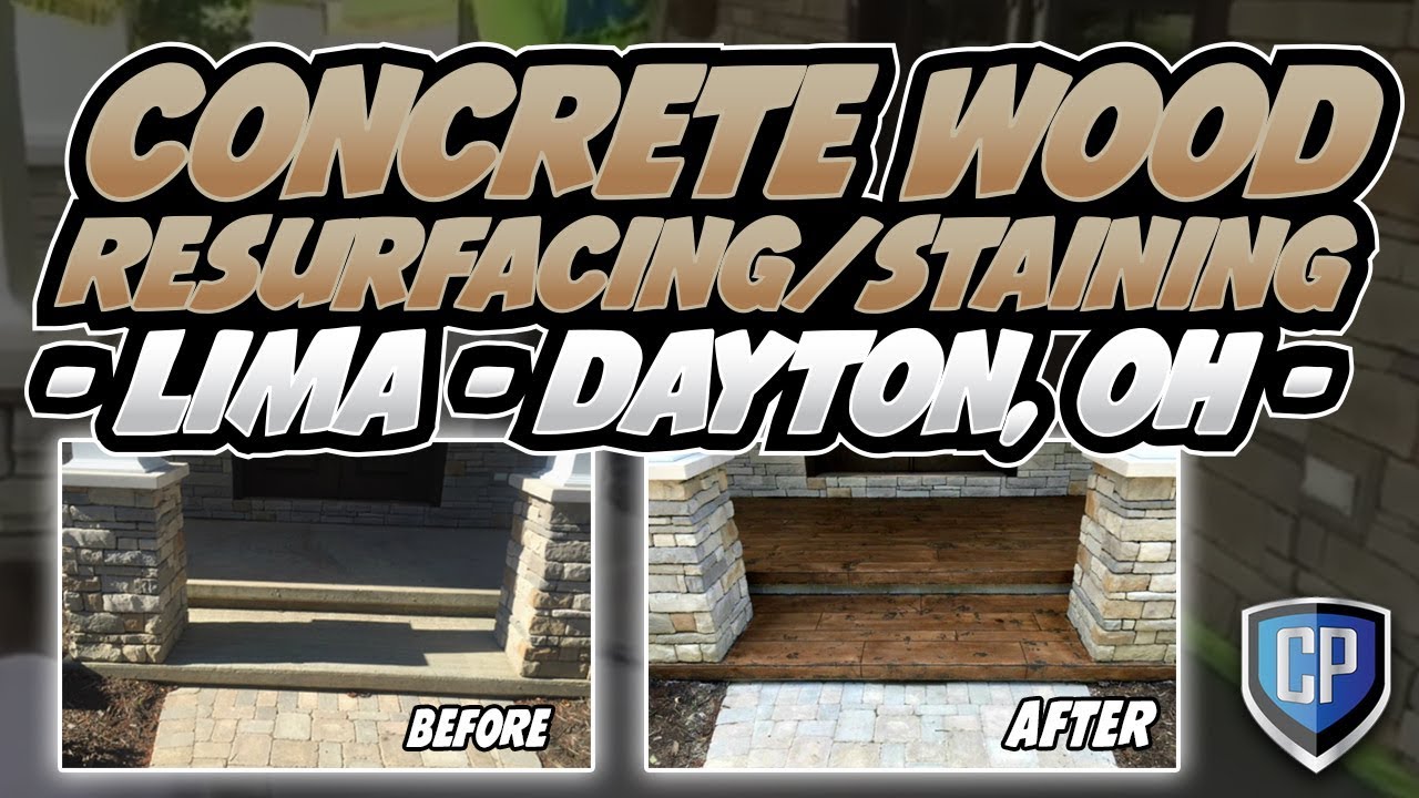 Rustic Concrete Wood Resurfacing and Staining Dayton, OH YouTube