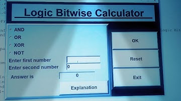 How to create a Logic Bitwise Calculator using Python programming and gui