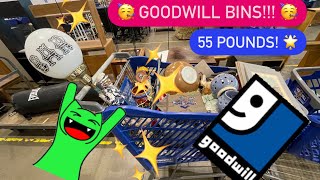Let’s Go to Goodwill Bins! Finding 55 Pounds of Treasure! Thrift with Me For EBay! ++HAUL!!