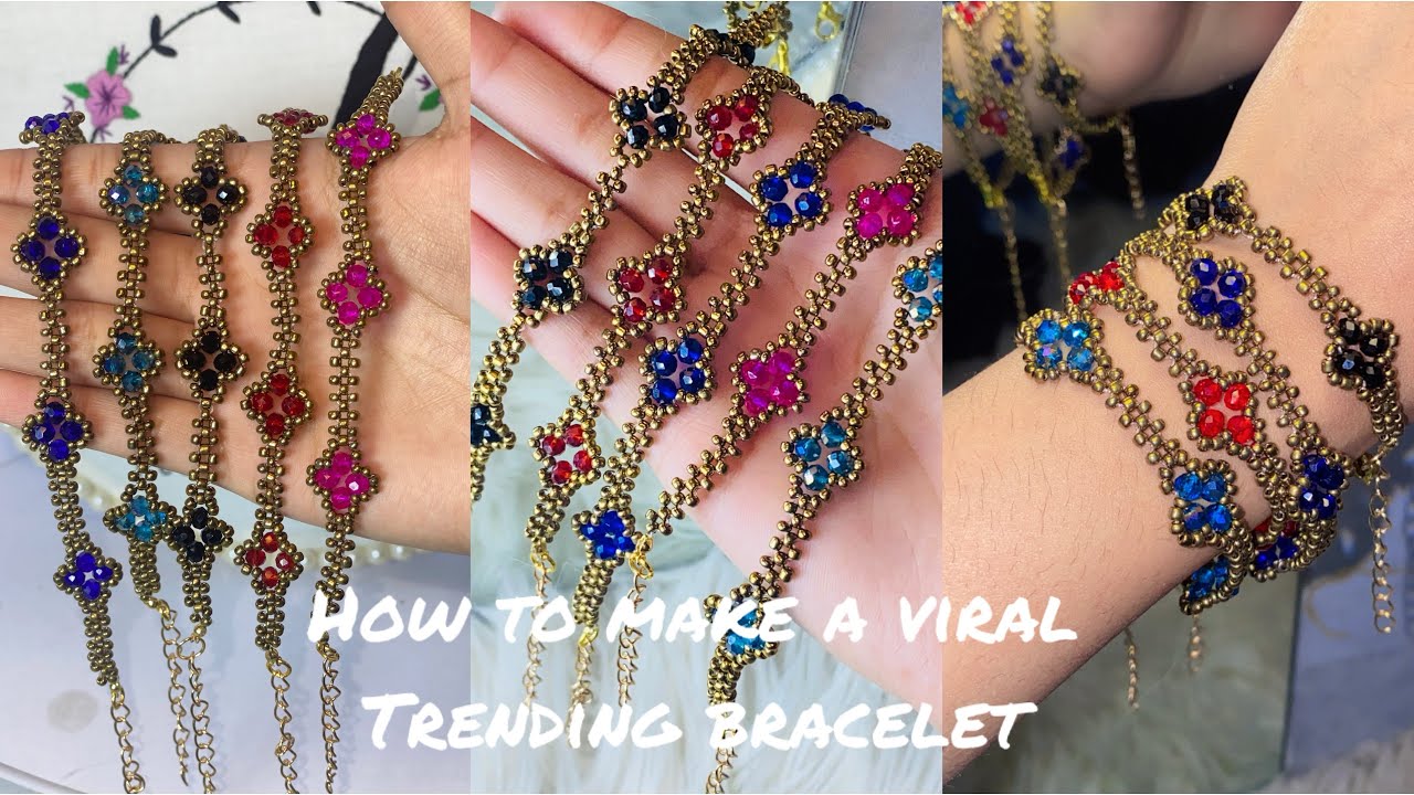 Как сделать модные браслеты из бисера | Украшения из бисера | Эстетические украшения из жемчуга |