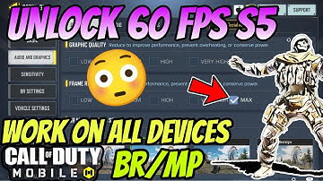 How To Unlock 60 FPS 🔥in call of duty mobile Season 5 || Codm || MaxFPS