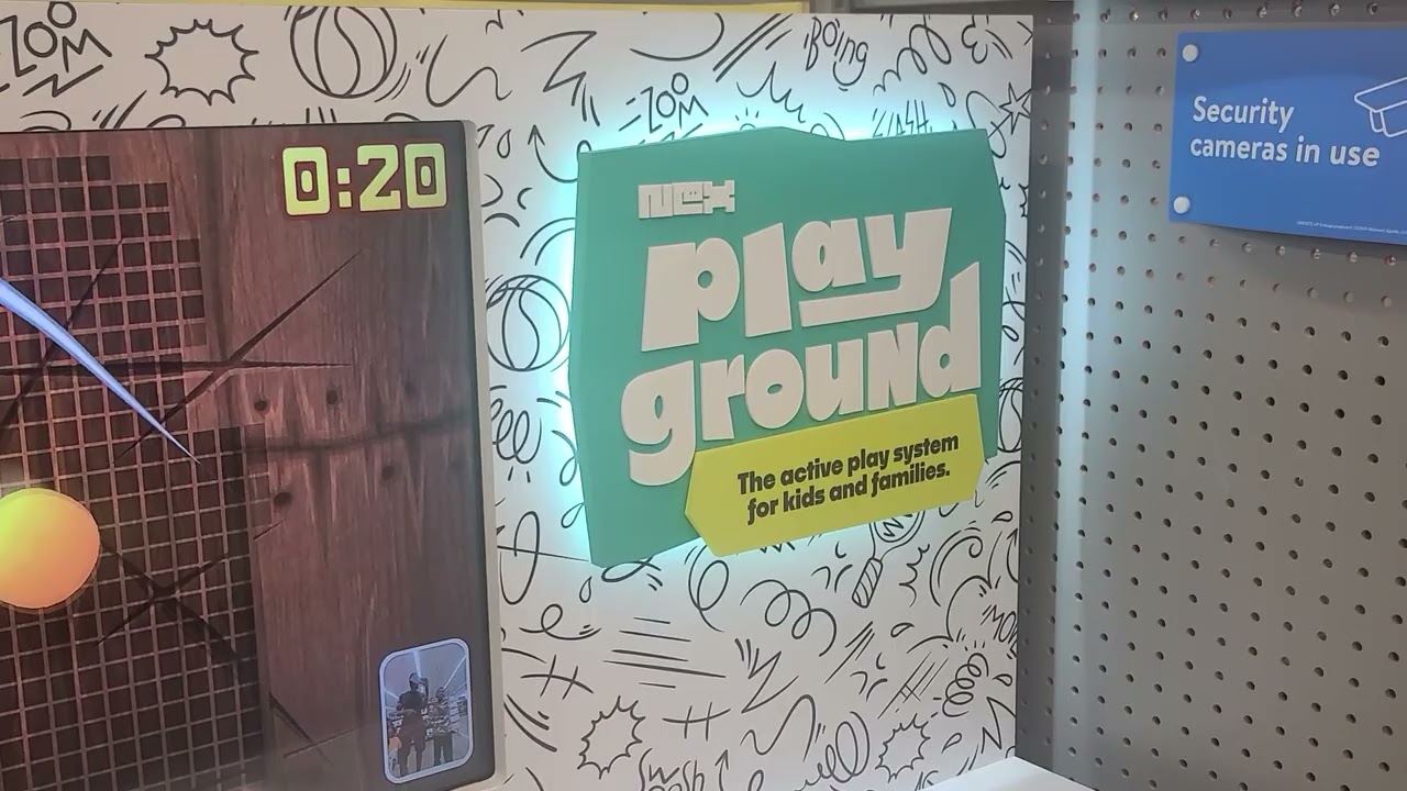 Playing Fruit Ninja on Nex Playground family Gaming system