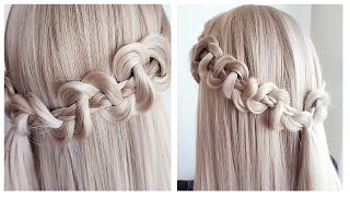 Trendy Braided Open Hairstyle for Party ❤️ Coiffure avec Tresses pour l&#39;école et college