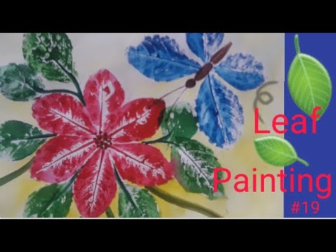 Leaf Painting  / How To Make a Leaf Painting / Leaf Impression Drawing / #19