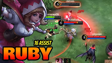16 Assist ~ Ruby Took Over Lane From Dyrroth!  - Ruby Gameplay (MLBB)