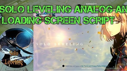 Solo Leveling Loading Screen And Analog Script|MLBB|ItzSvenix