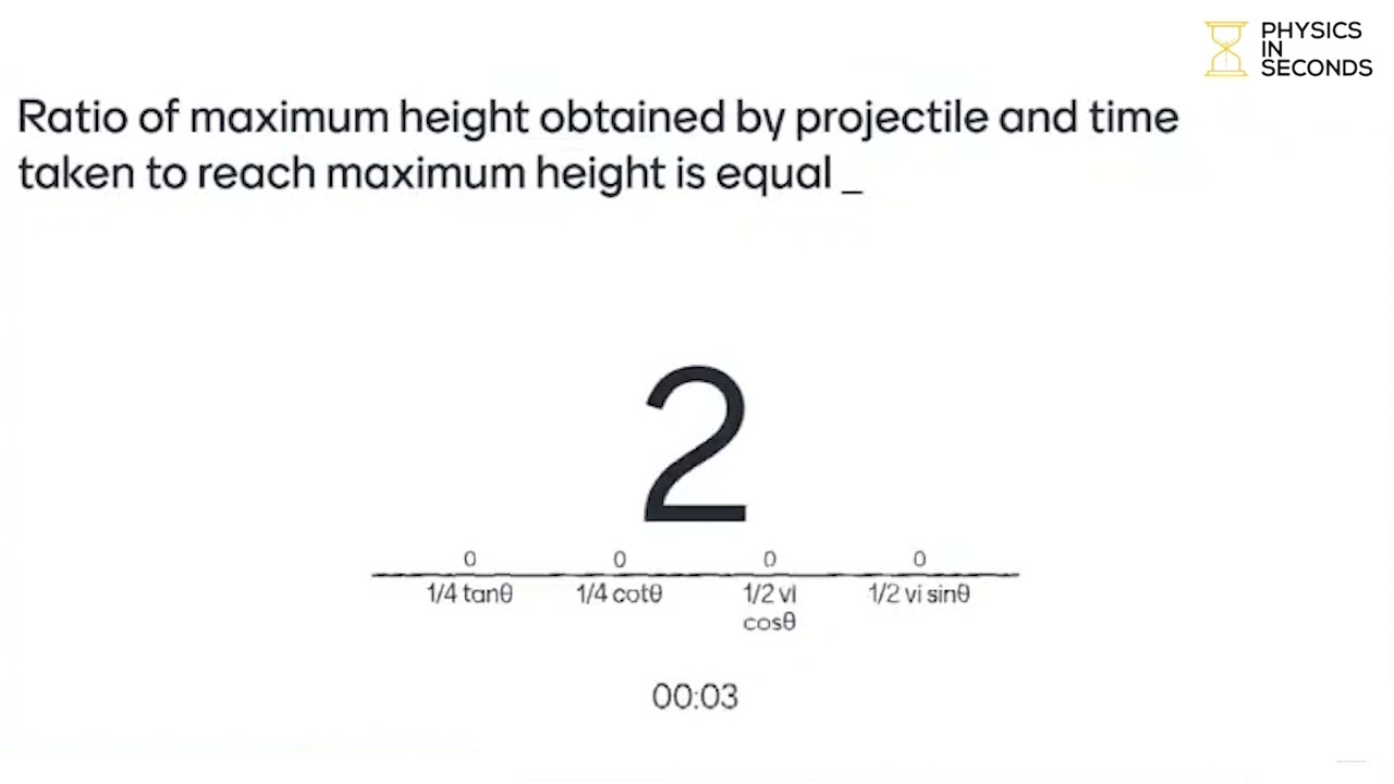 Ratio Of Maximum Height Obtained By Projectile And Time Taken To Reach ratio-of-maximum-height-obtained-by-projectile-and-time-taken-to-reach