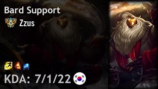 Bard Support vs Soraka - Zzus - KR Challenger Patch 6.19