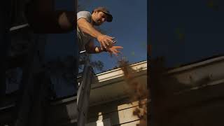This gutter was absolutely disgusting #satisfying #cleaning #cleaning