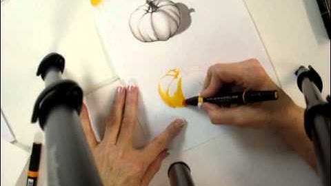 Diana Garret Marker Shading Tutorial- Pumpkin