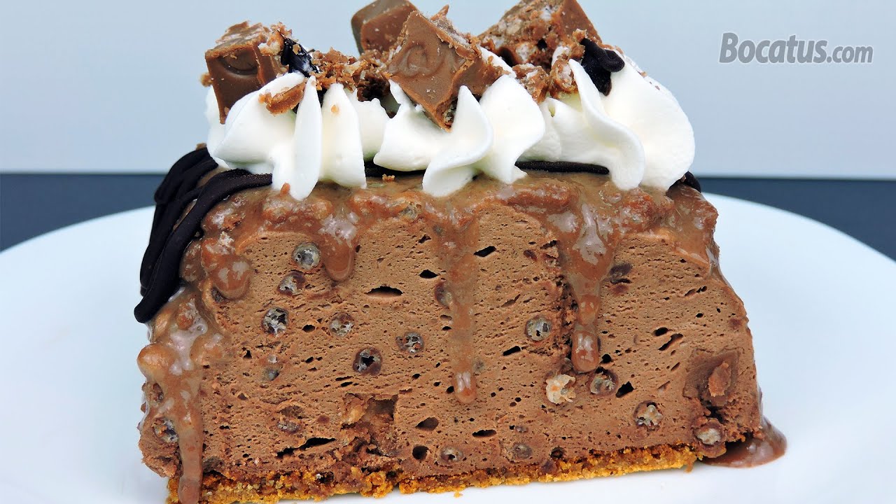 Tarta de turrón de chocolate Suchard (fácil y sin horno)