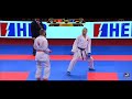 Male kumite 75 bronze match Noah Bisch (Ger) Mario Hzdrich (Mon) European Karate championship 2021