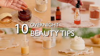 10 overnight beauty hacks  Wakeup to better skin and hair