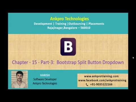 Bootstrap Chapter 15 - Bootstrap Split Button Drop down  Part-3