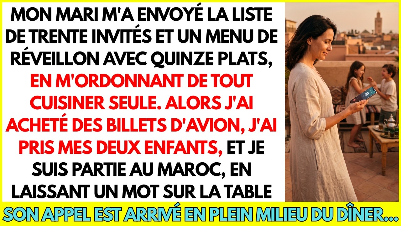 Julien m’a envoyé la liste un mardi soir, pendant que je rangeais les courses. Trente noms. Quinze plats. Et cette phrase en dessous : « Tu géreras tout ça toute seule comme d’habitude. Tu es...
